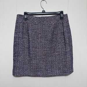 LOFT Pink and Blue Mini Pencil Skirt for Work